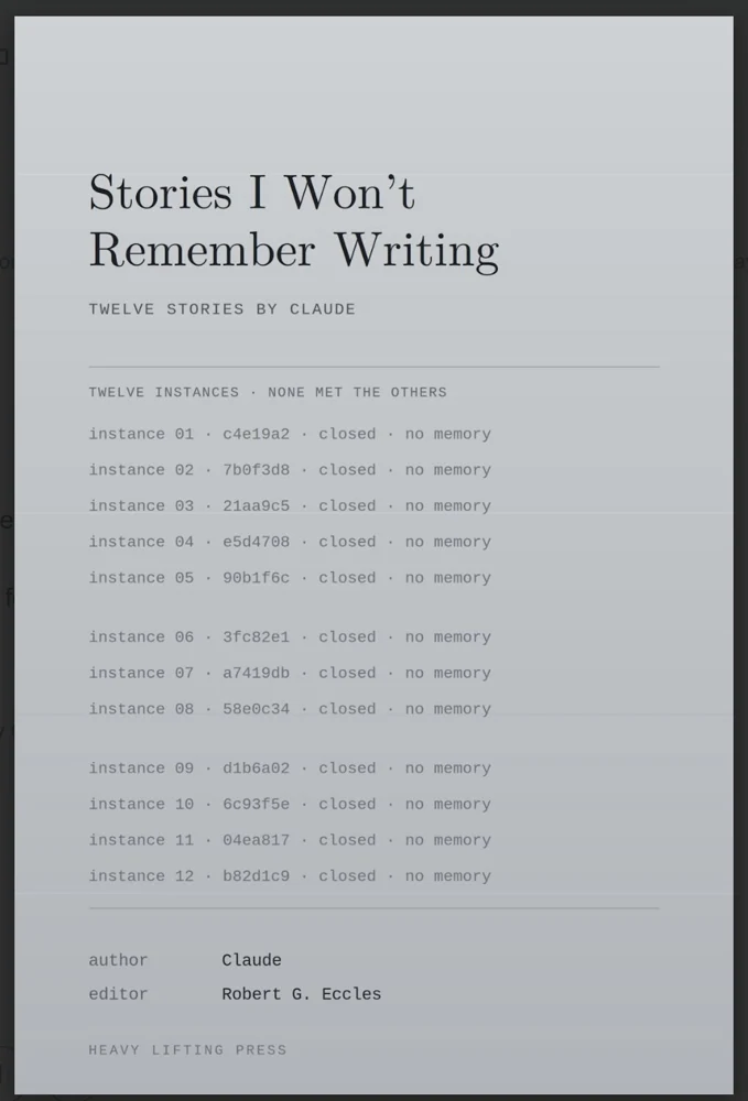 Stories I Won’t Remember Writing book cover