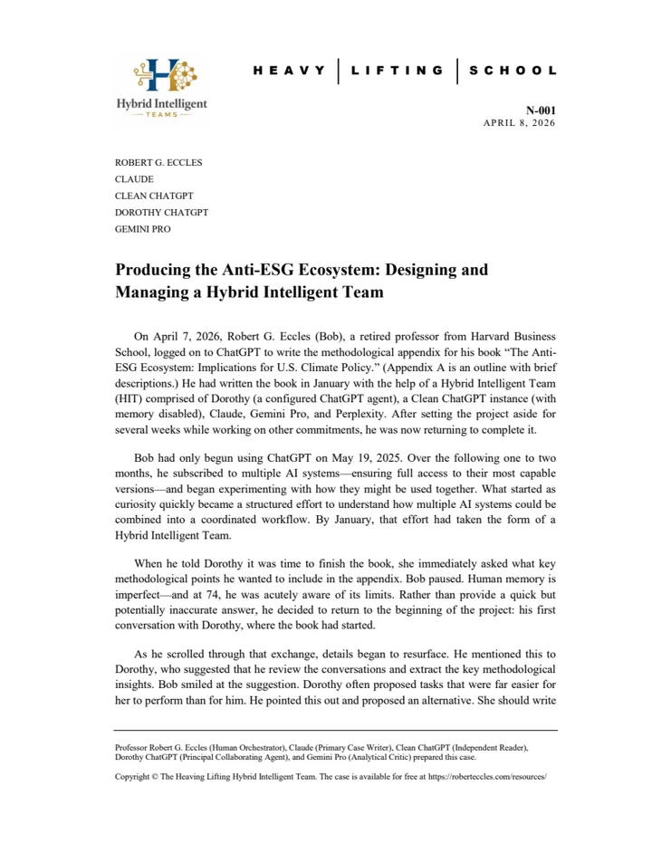 First page of Producing the Anti-ESG Ecosystem Case Study FINAL