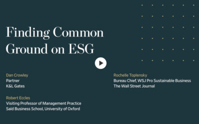 Finding Common Ground on ESG