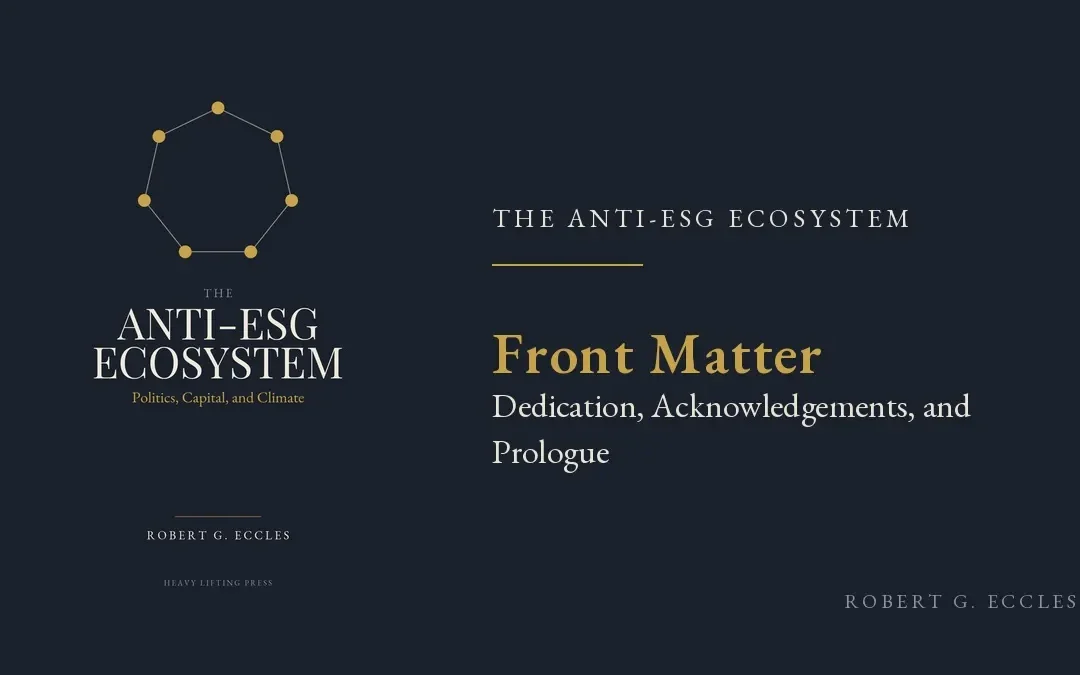Dedication, Acknowledgements, and Prologue